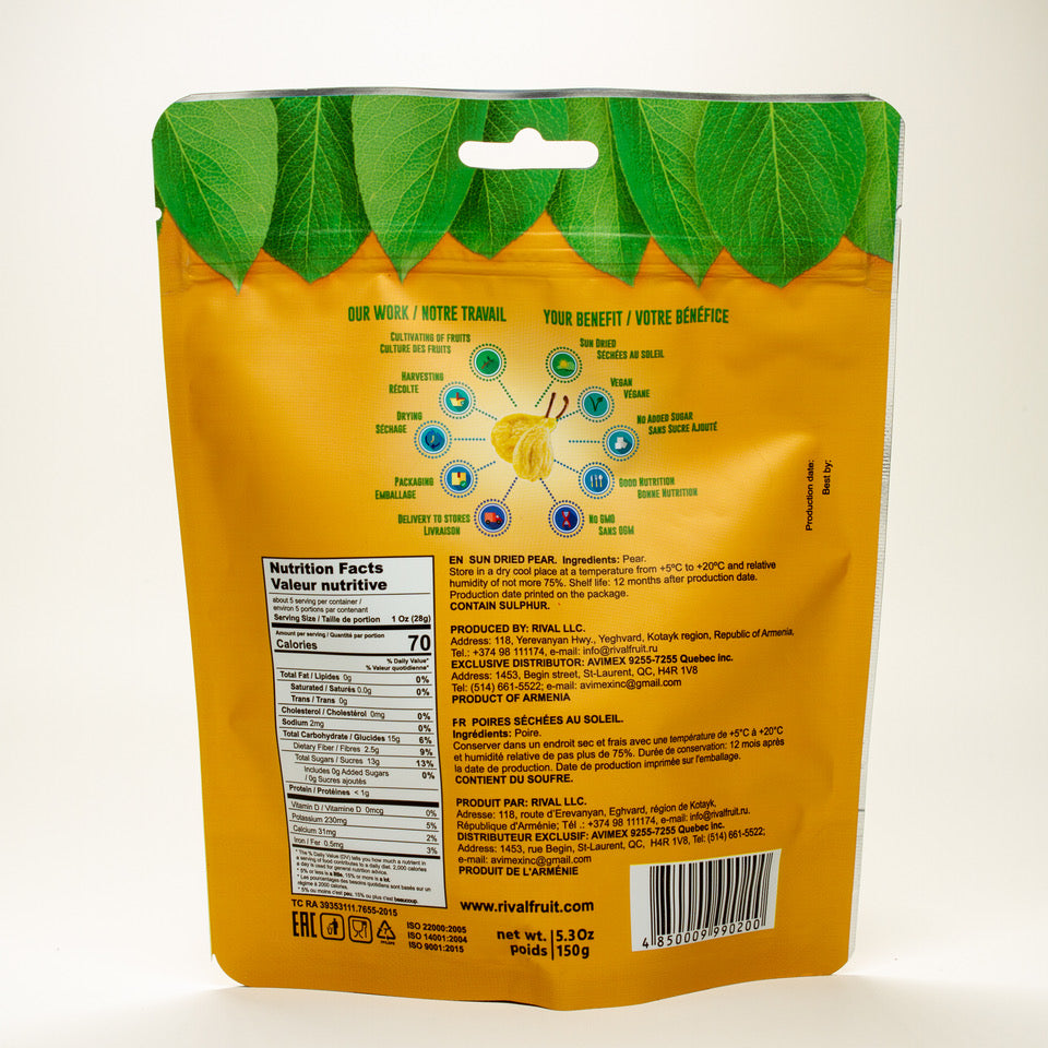 Dried Pears Premium (150g)