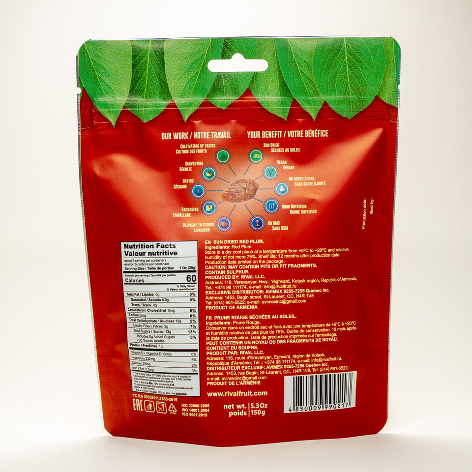 Dried Red Plums Premium (150g)